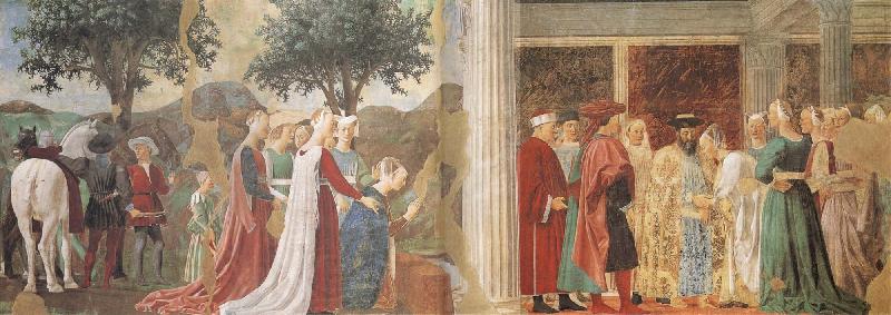 Piero della Francesca The Discovery of the Wood of the True Cross and The Meeting of Solomon and the Queen of Sheba Norge oil painting art